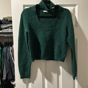 Zara scoop neck sweater with choker